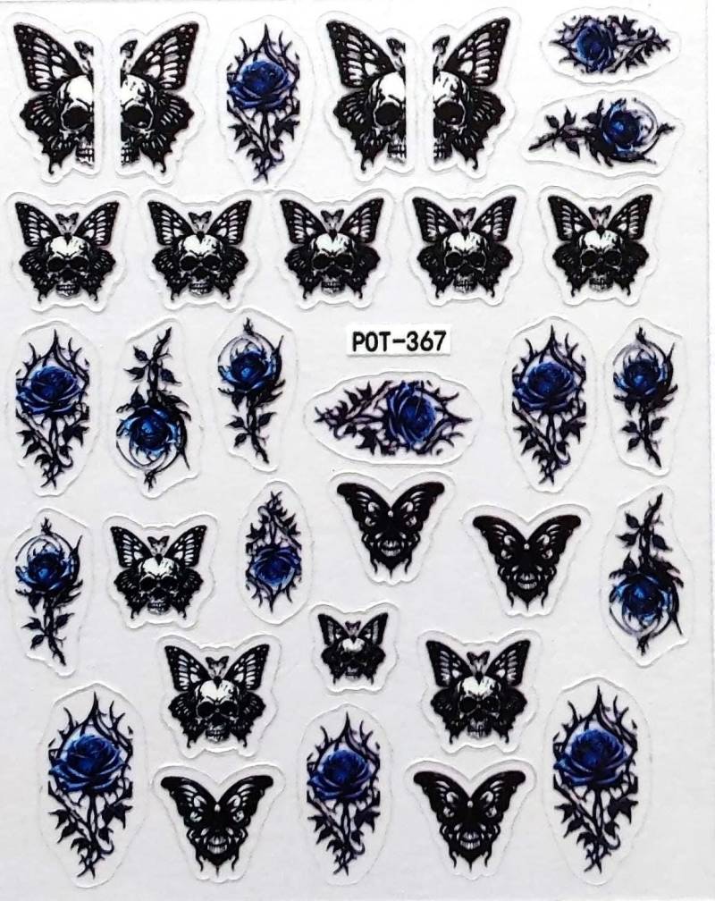 3D Nail Aufkleber/Gothic Pot367/Kreative Nägel Gestaltung/Selbstklebend/ von Etsy - Sumkiste
