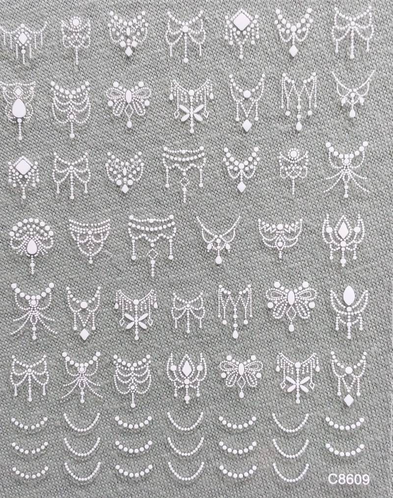 Nail Sticker/C8609 Weiß von Etsy - Sumkiste