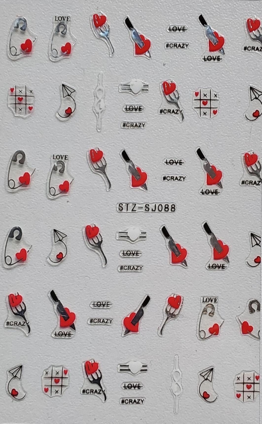 Nail Sticker/Love Sjo88 Messer Herz Nail Sticker/Love Sjo88 Messer Herz von Etsy - Sumkiste
