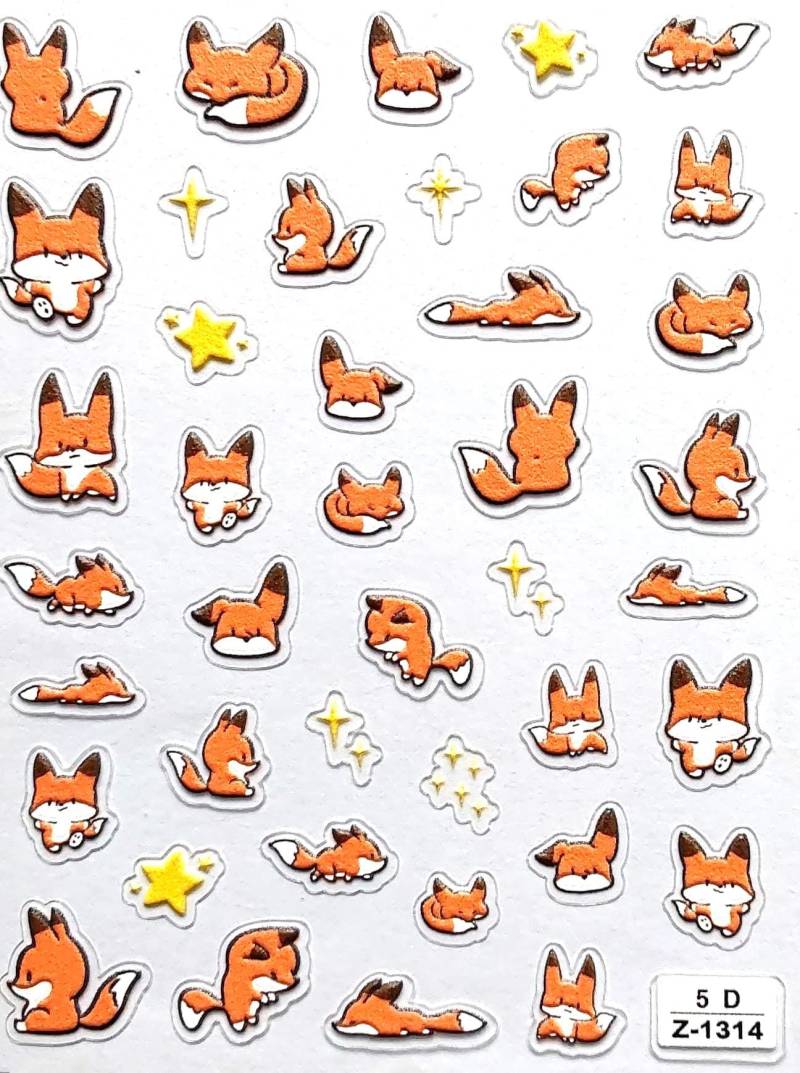 5D Nail Sticker/Fuchs Z1314 /Selbstklebend von Etsy - Sumkiste