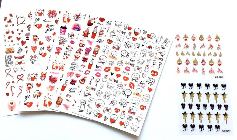 Nail Sticker Liebe/Love Verschiedene Muster Aufkleber von Etsy - Sumkiste