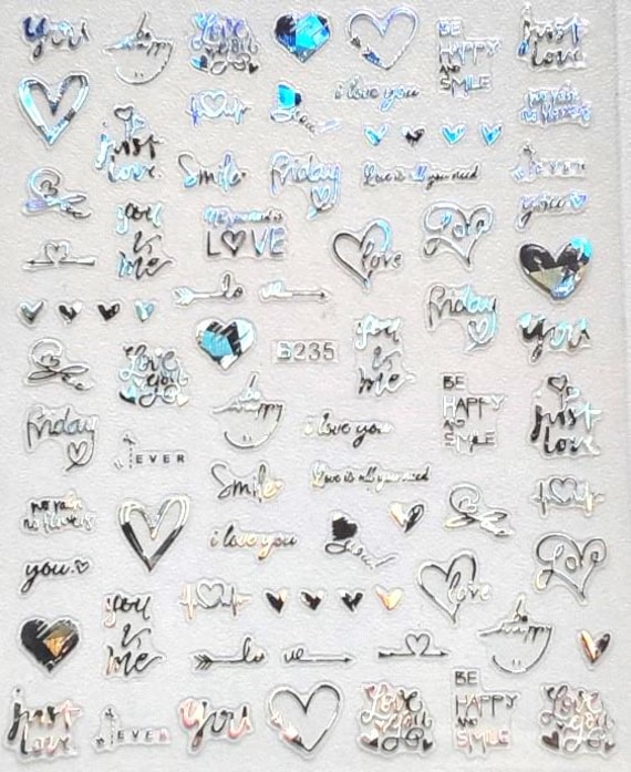 Nail Sticker Liebe/Love Verschiedene Muster von Etsy - Sumkiste