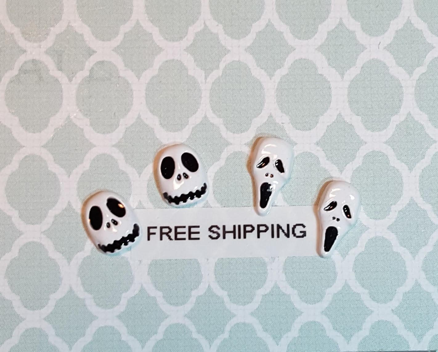 2 Stück Jack Skellington Oder Screme Gesicht Charm Nail Art Handwerk Kostenloser Versand 2 Stück Jack Skellington Oder Screme Gesicht Charm Nail Art Handwerk Kostenloser Versand von Etsy - SunSationalNailArt