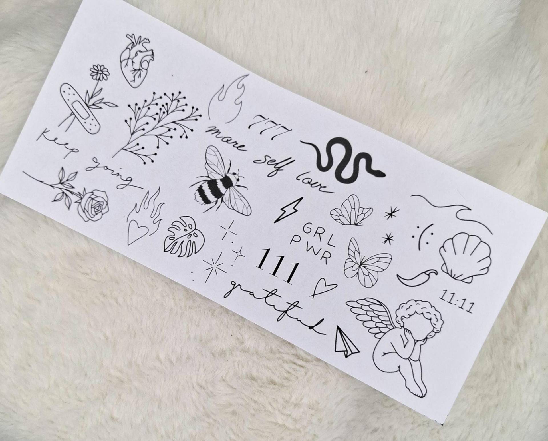 Temporary Tattoos Zum Selbst Aufkleben, Temporäre Tattoos, Aufkleber Kompletter Bogen von Etsy - SunflowerBeadsDE