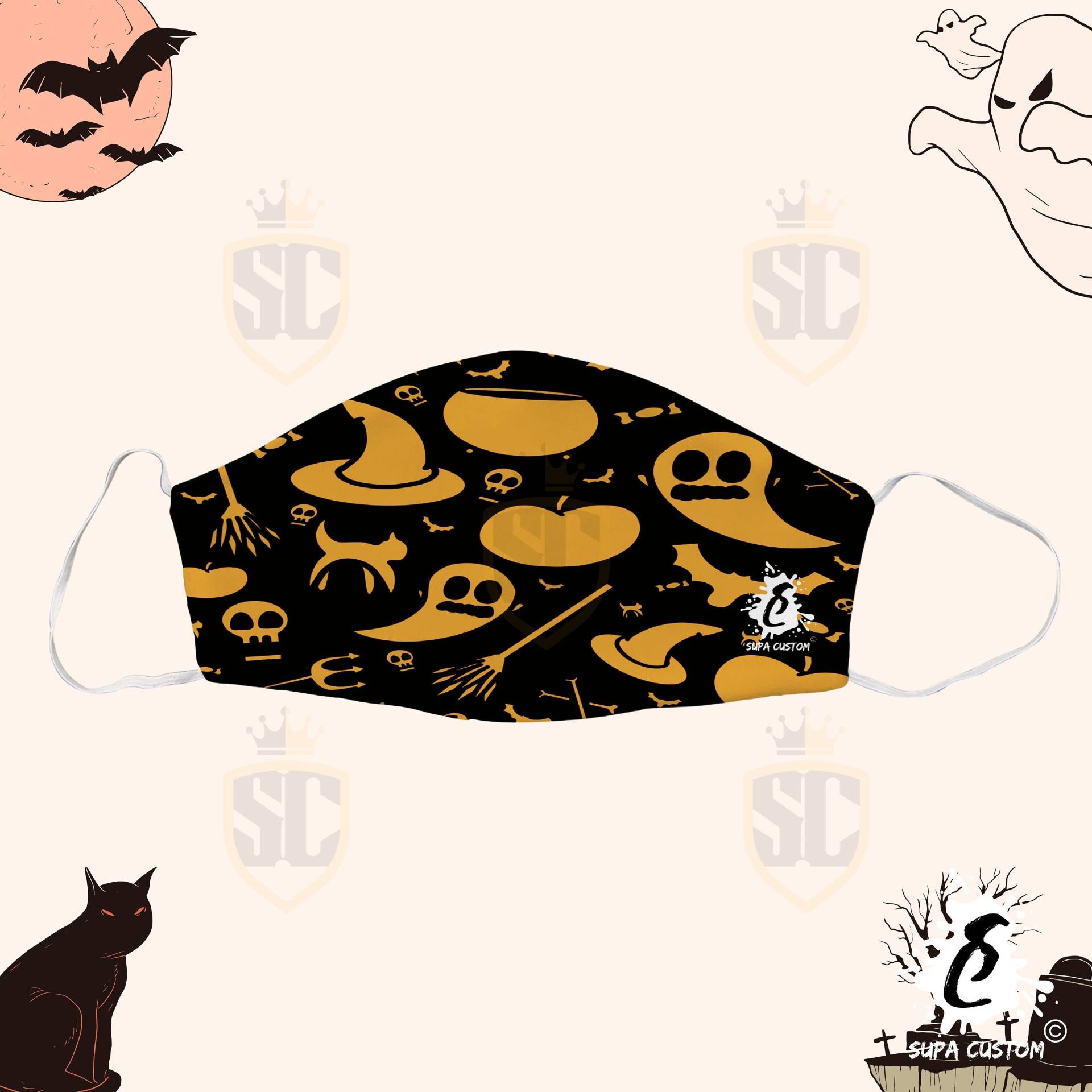 Gruselige Geister Halloween Gesichtsmaske. Verstellbare Gesichtsbedeckung Mit Filtertasche. Kürbis Gesichtsmasken. Baumwolle Waschbare Gruselige Geister Halloween Gesichtsmaske. Verstellbare Gesichtsbedeckung Mit Filtertasche. Kürbis Gesichtsmasken. Baumwolle Waschbare von Etsy - SupaCustom