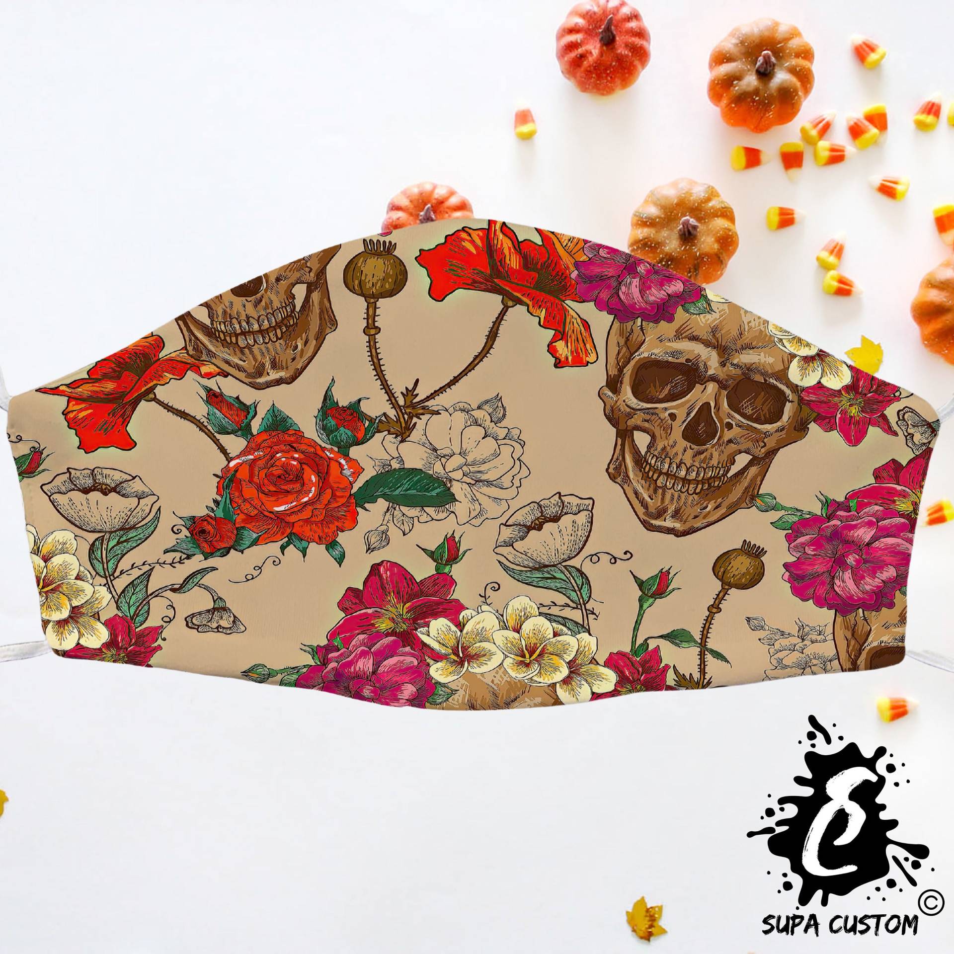 Niedliche Totenkopf Blume Gesichtsmaske Made in Uk Erwachsene Größe Mit Filtertasche Waschbar Atmungsaktiv Wiederverwendbar Gesichtsbedeckung Niedliche Totenkopf Blume Gesichtsmaske Made in Uk Erwachsene Größe Mit Filtertasche Waschbar Atmungsaktiv Wiederverwendbar Gesichtsbedeckung von Etsy - SupaCustom