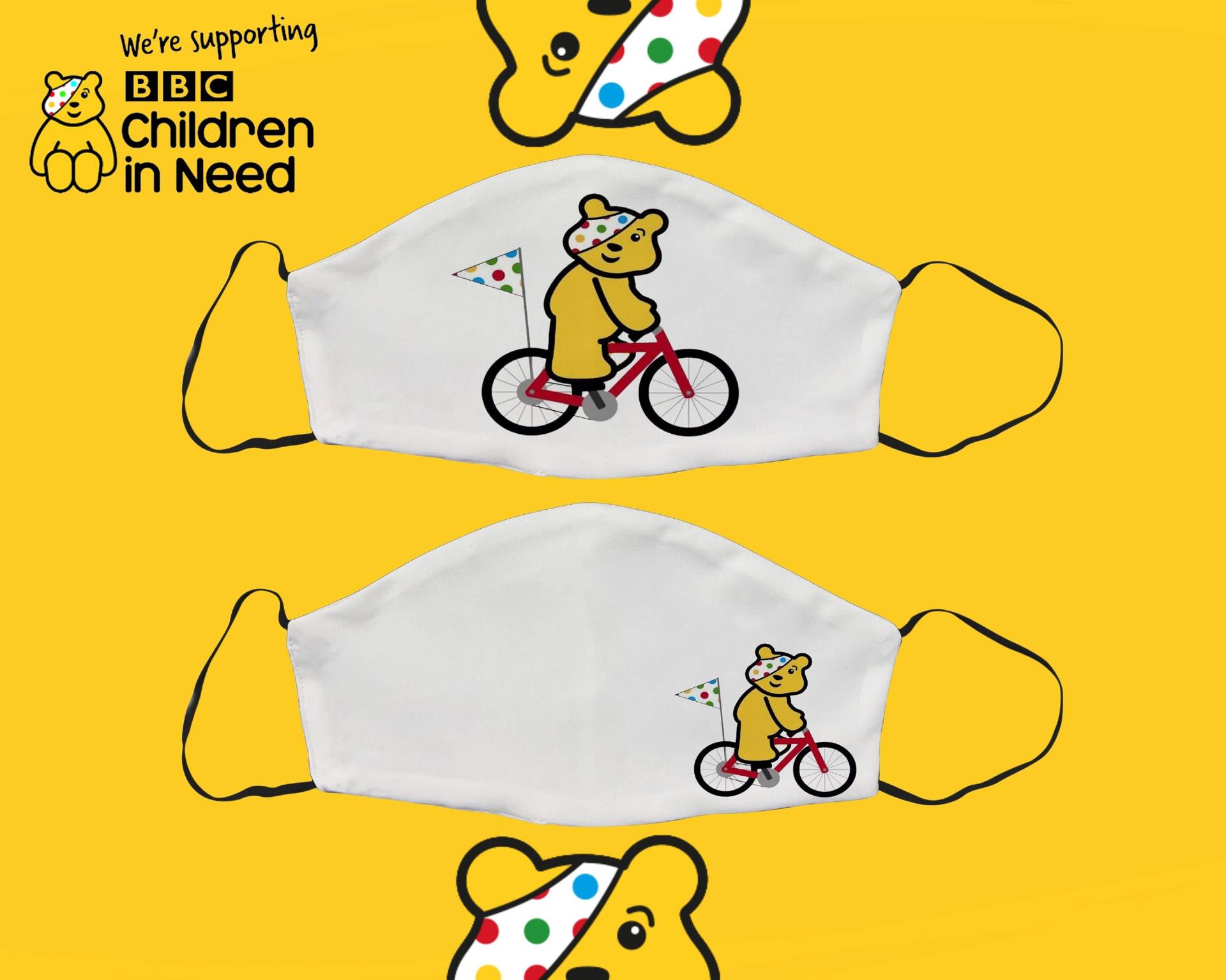 Pudsey Cycle Maske, Kinder in Not, Spotty Day Gesichtsmaske, Baumwolle, Charity, Verstellbare Gesichtsbedeckung Mit Filterfach, Erwachsene Geschenk Pudsey Cycle Maske, Kinder in Not, Spotty Day Gesichtsmaske, Baumwolle, Charity, Verstellbare Gesichtsbedeckung Mit Filterfach, Erwachsene Geschenk von Etsy - SupaCustom