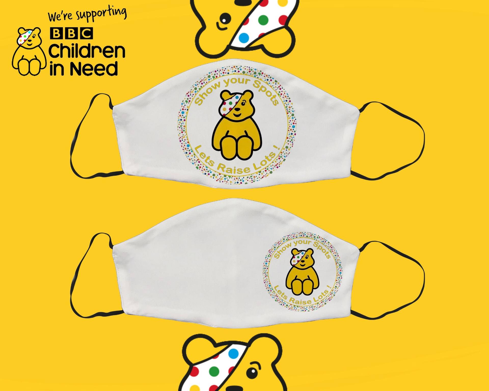 Pudsey Gesichtsmaske, Kinder Maske in Not, Baumwolle Charity Maske, Verstellbare Gesichtsbedeckung Mit Filtertasche, Erwachsene Gesichtsmaske Pudsey Gesichtsmaske, Kinder Maske in Not, Baumwolle Charity Maske, Verstellbare Gesichtsbedeckung Mit Filtertasche, Erwachsene Gesichtsmaske von Etsy - SupaCustom
