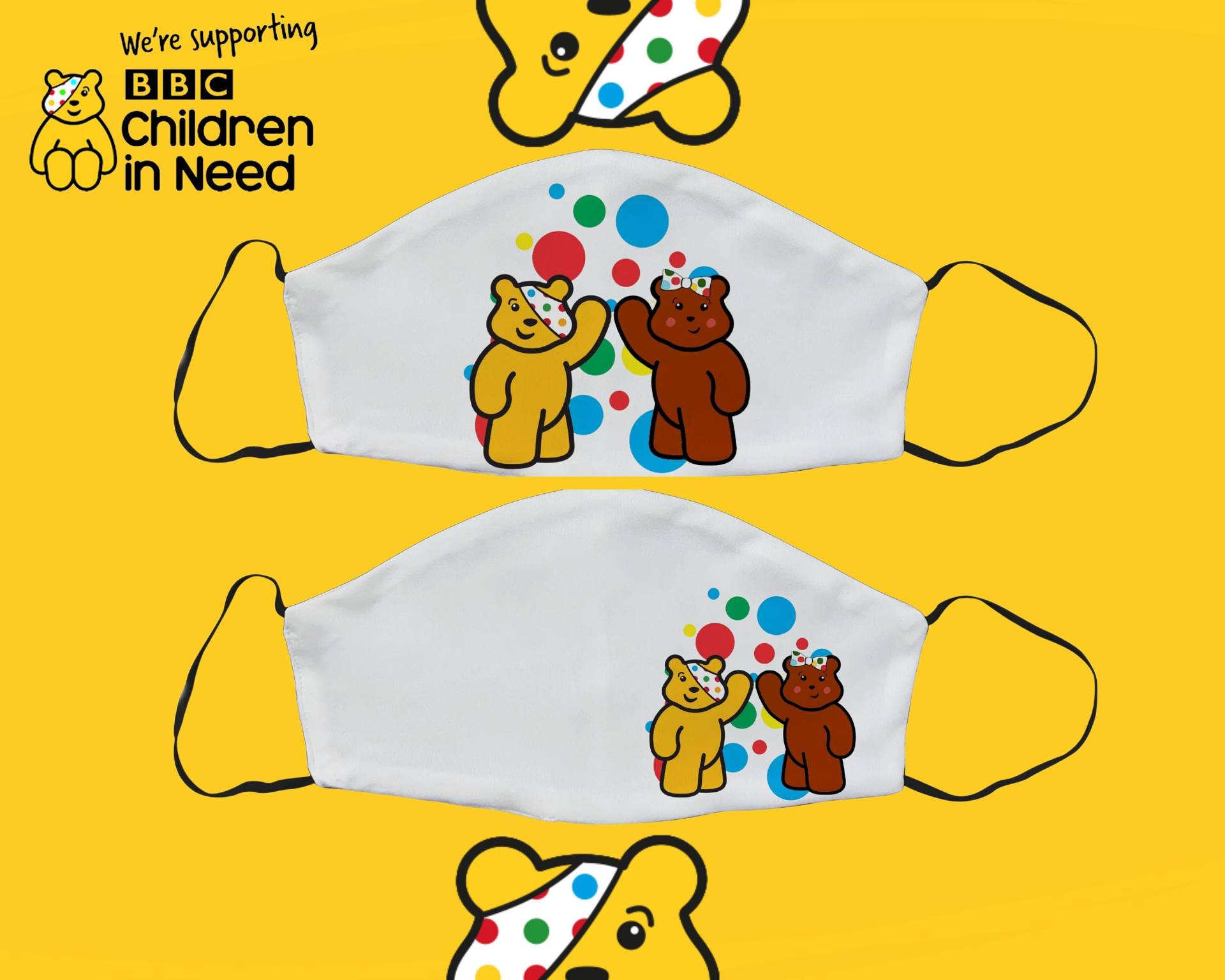Pudsey Plüsch Maske, Kinder in Not, Baumwolle Gesichtsmaske, Charity, Verstellbare Gesichtsbedeckung Mit Filterfach, Erwachsene Geschenk Uk Pudsey Plüsch Maske, Kinder in Not, Baumwolle Gesichtsmaske, Charity, Verstellbare Gesichtsbedeckung Mit Filterfach, Erwachsene Geschenk Uk von Etsy - SupaCustom