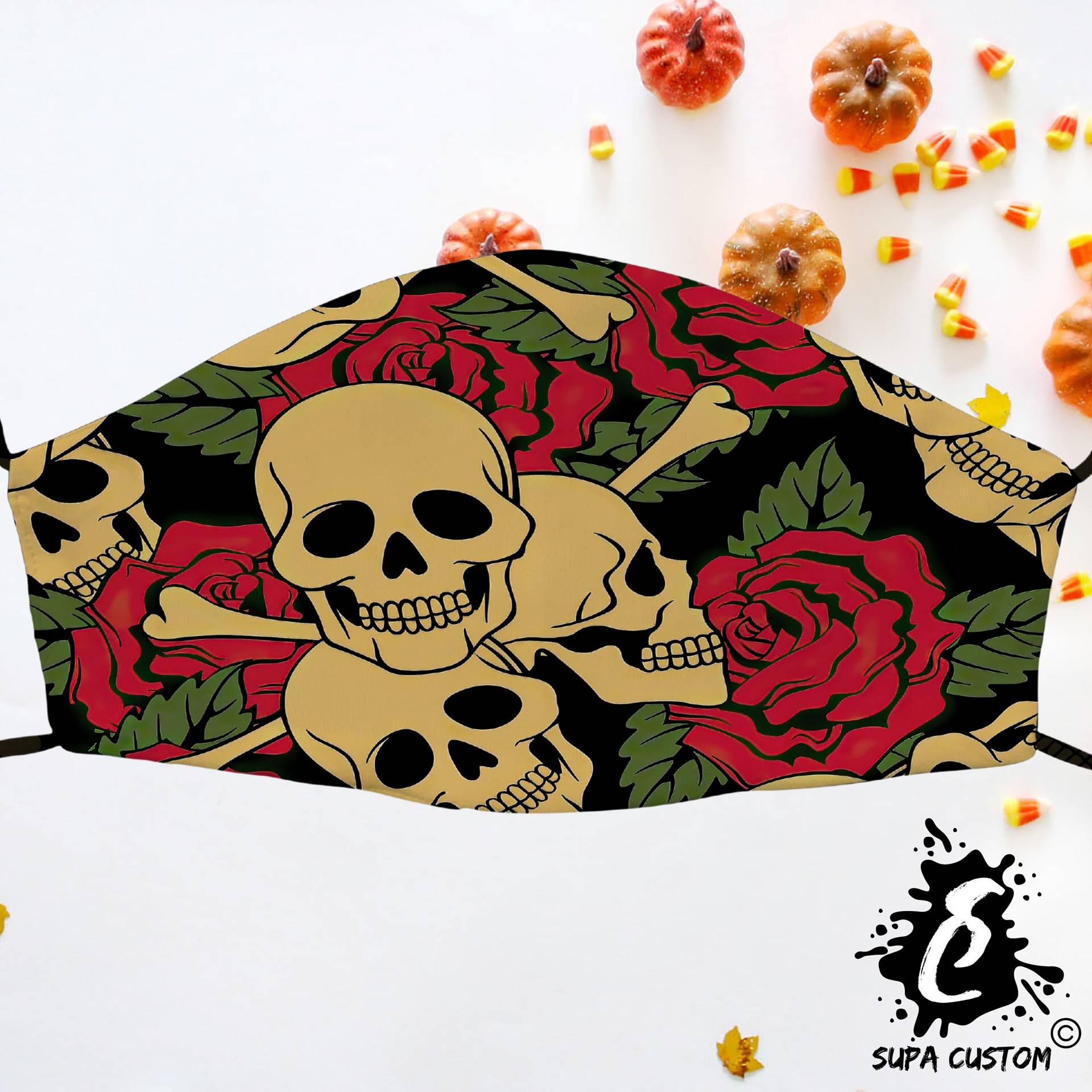 Süße Rosen Totenkopf Gesichtsmaske Made in Uk Erwachsene Größe Mit Filtertasche Waschbar Atmungsaktiv Wiederverwendbar Gesichtsbedeckung Süße Rosen Totenkopf Gesichtsmaske Made in Uk Erwachsene Größe Mit Filtertasche Waschbar Atmungsaktiv Wiederverwendbar Gesichtsbedeckung von Etsy - SupaCustom