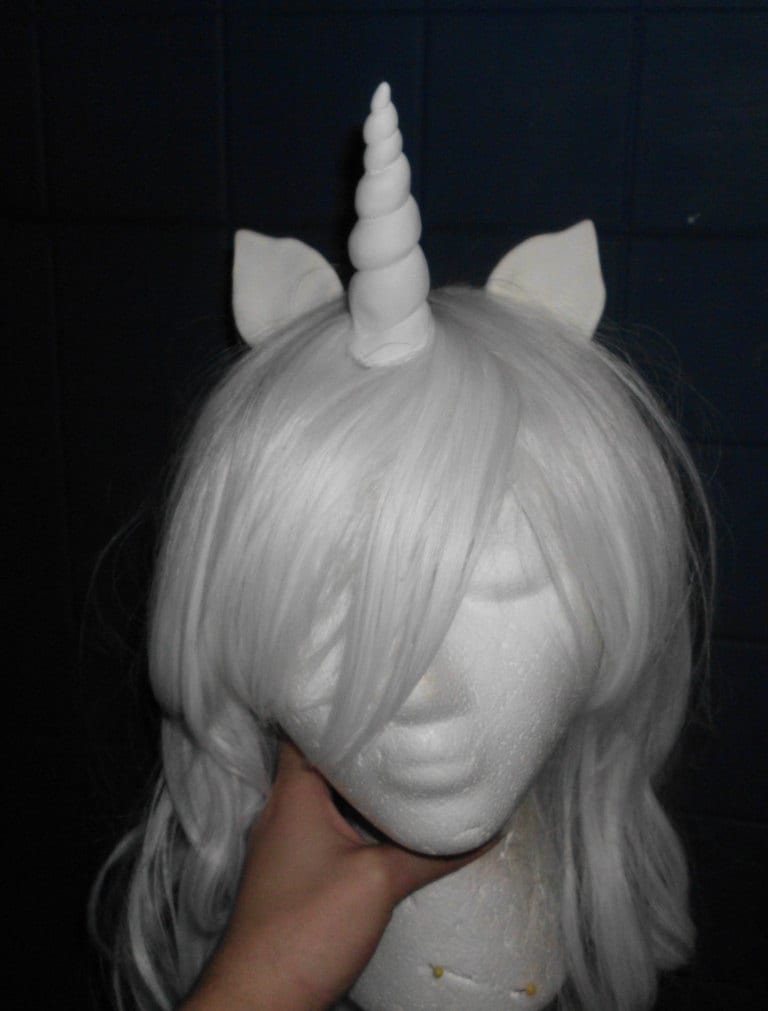 Einhorn Perücke Weiße Kostüm-Perücke Mit Horn & Ohren von Etsy - SuperAwwwsome