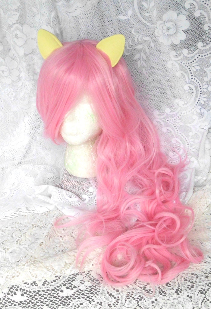 Fluttershy Perücke Pinkes Pony Cosplay Kostüm, Langes Haar von Etsy - SuperAwwwsome