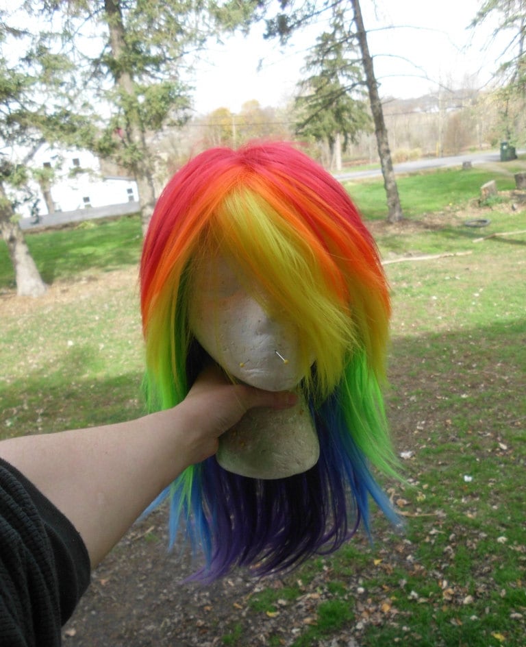 Rainbow Dash Perücke Lange Gestufte Cosplay-Perücke von Etsy - SuperAwwwsome