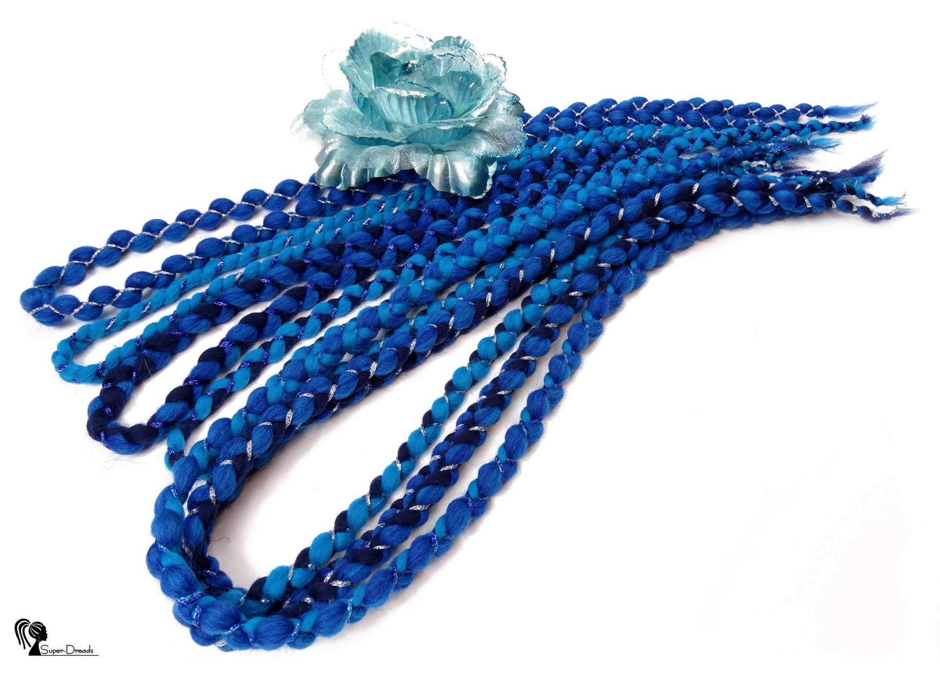 Blau Wolle Dreadlocks Geflochtene Karneval Dreads von Etsy - SuperDreadsArt