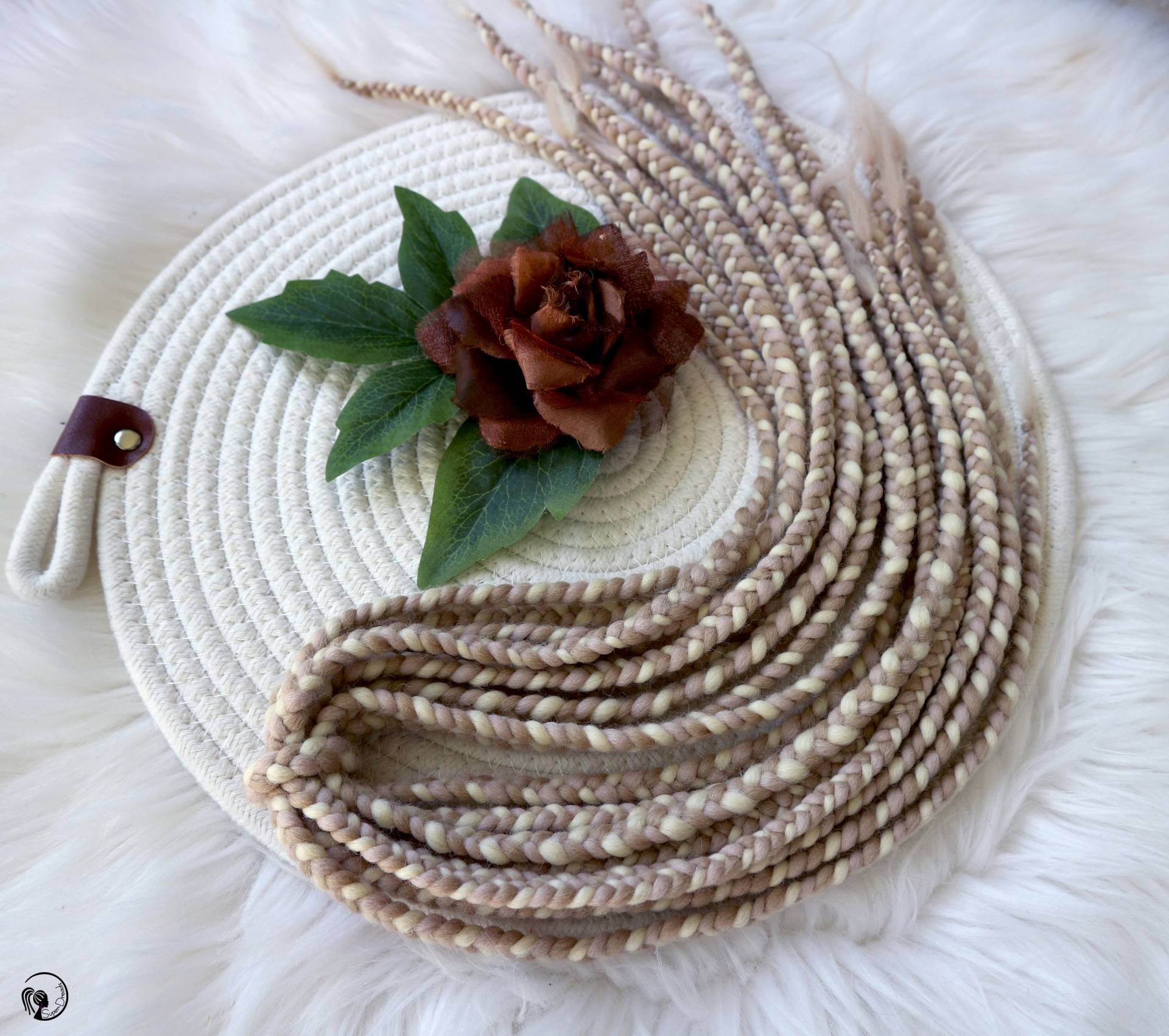 Blond Wolle Zöpfe, Geflochtene Dreadlocks, Dreadlocks Erweiterungen, Boho Hippie Doppelendige, Leinen Zopf von Etsy - SuperDreadsArt