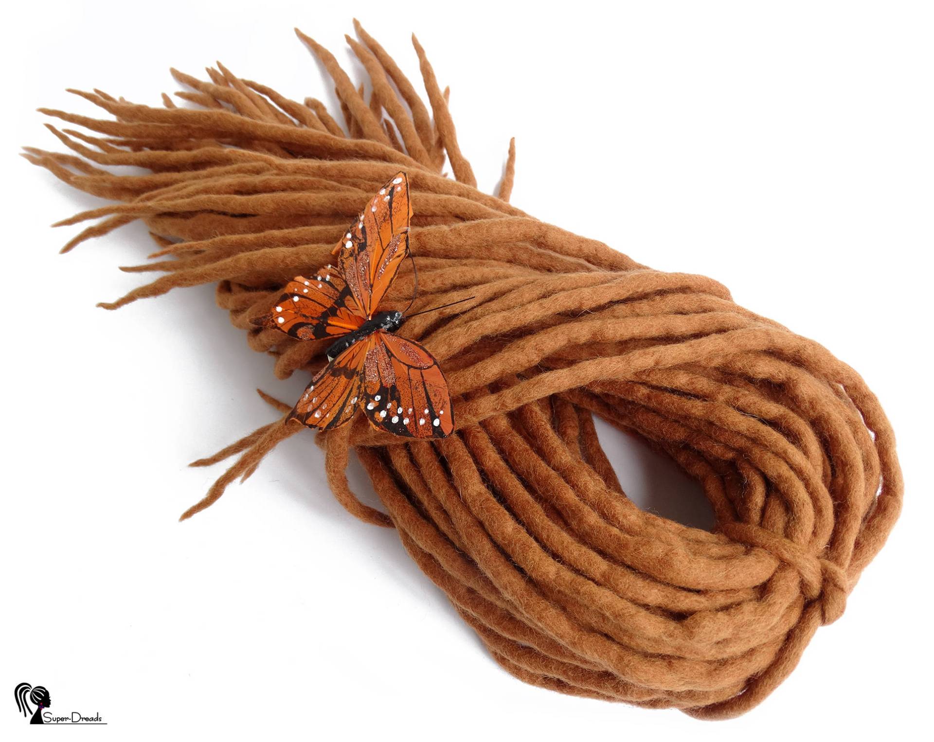 Honigbraune Wolle Dreadlocks Doppelende Kupfer Dreads von Etsy - SuperDreadsArt