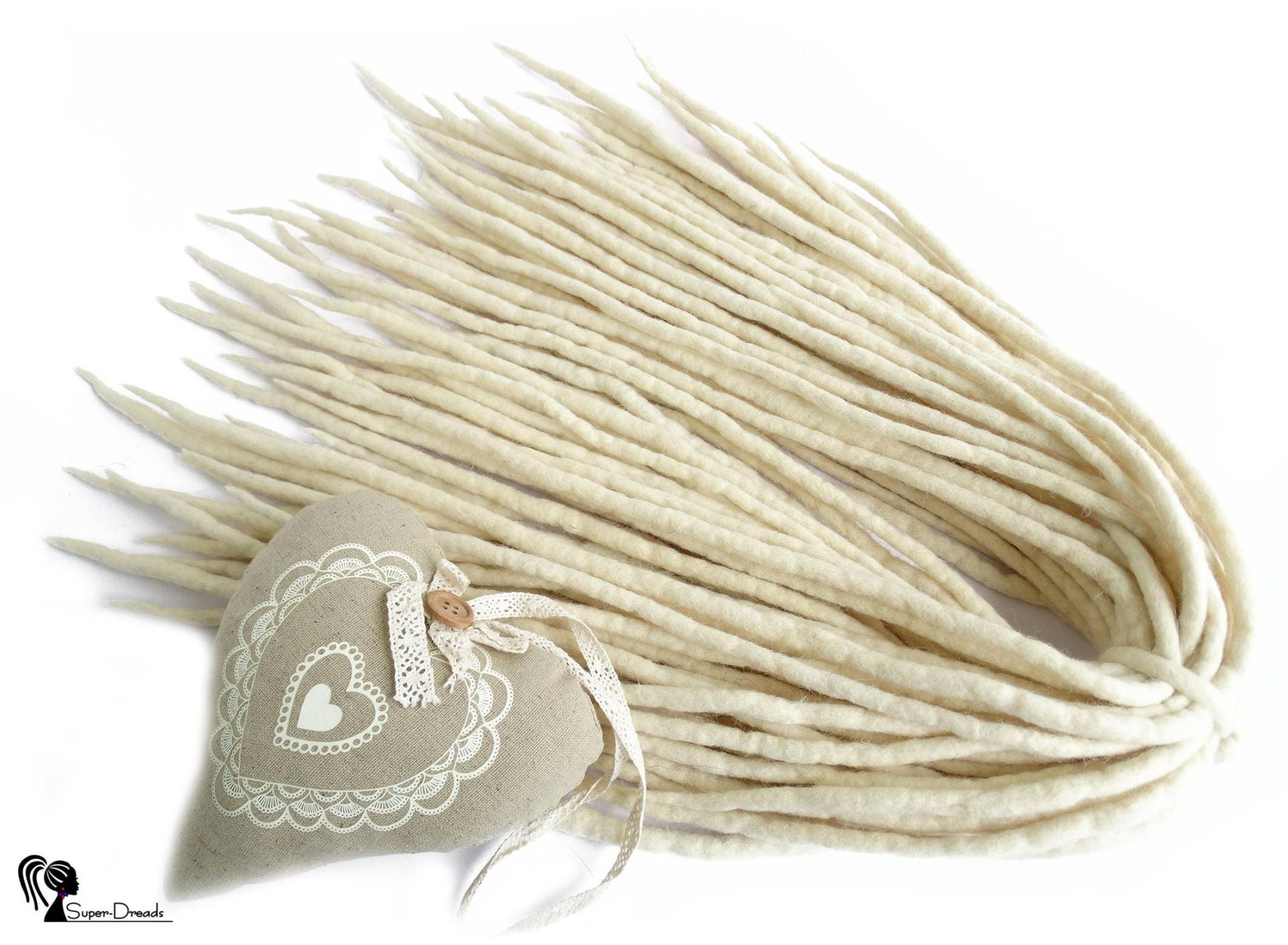 Merino Wolle Dreadlocks Hellblonde, Doppelseitige Dreads von Etsy - SuperDreadsArt