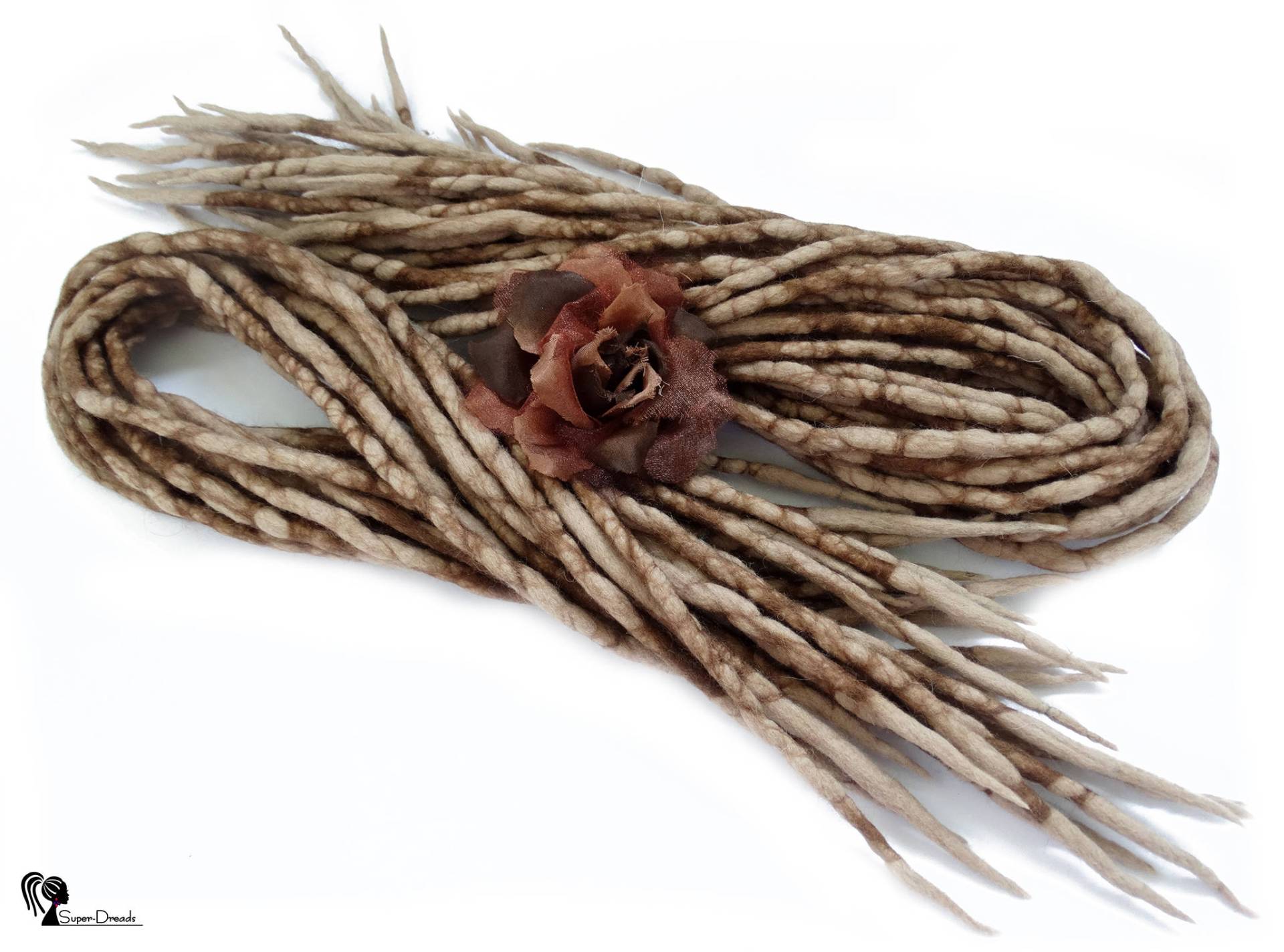 Ombre Wolle Dreadlocks Braun Blonde Merino De Dreads Erweiterungen von Etsy - SuperDreadsArt