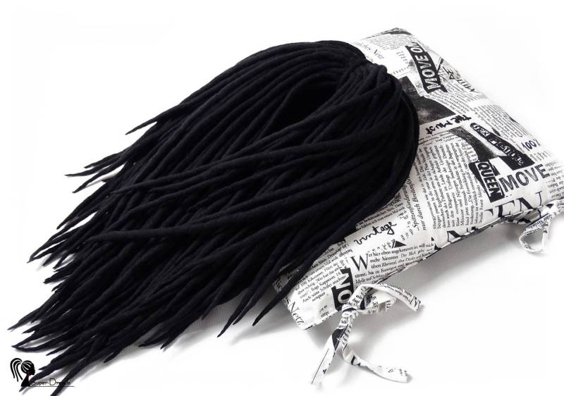 Schwarze Wolle Dreadlocks Handgemacht Gefilzte De Dreads von Etsy - SuperDreadsArt