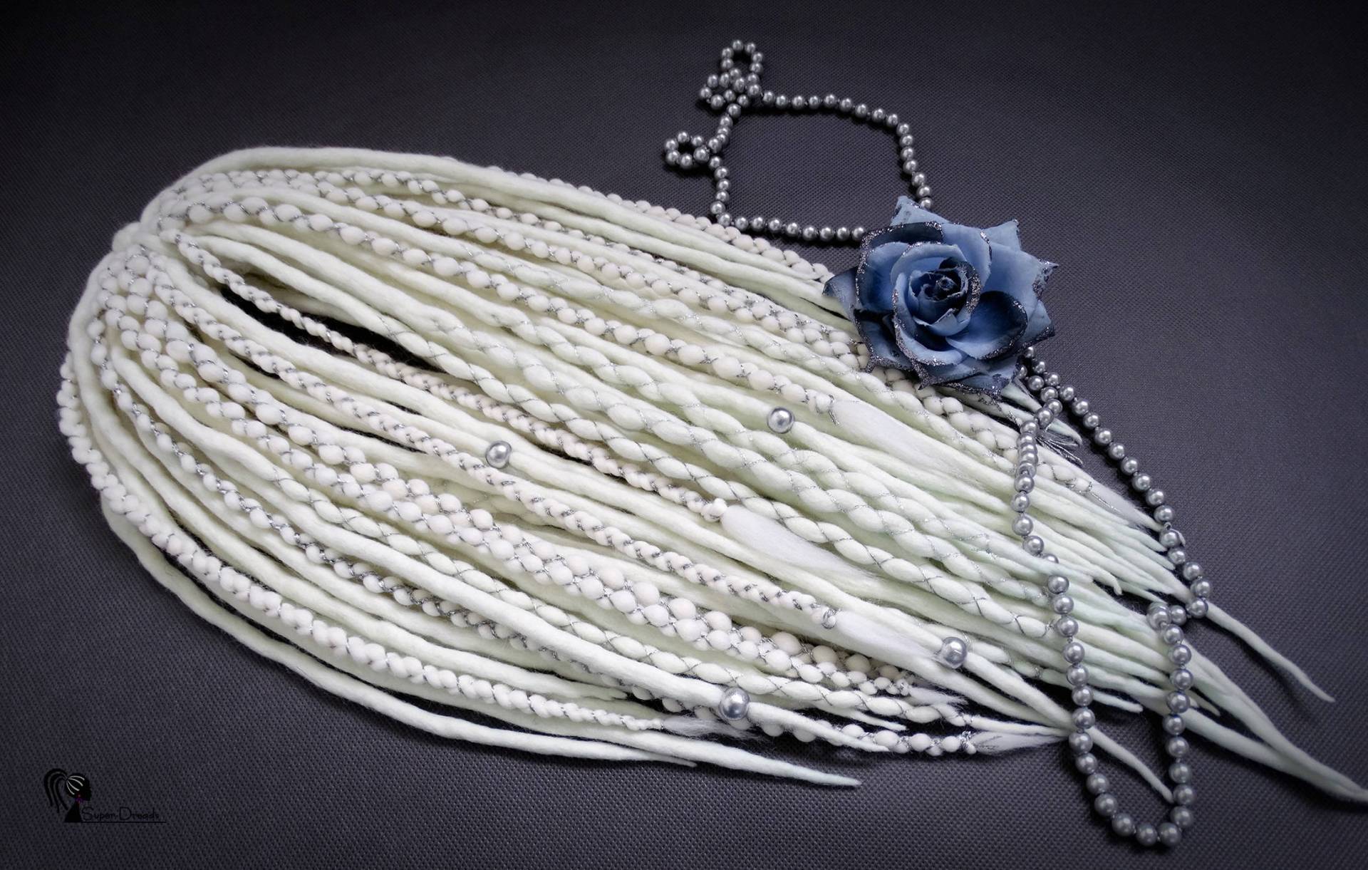 Weiße Wolle Dreadlocks Erweiterungen Doppelendige Boho Zöpfe, Hochzeit Dreads von Etsy - SuperDreadsArt