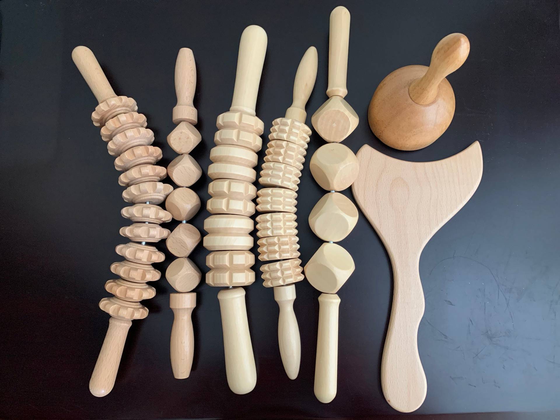 Holztherapie Tools Set, Anti-Cellulite, Maderoterapia 7 Stück von Etsy - SuperPositionCrafts
