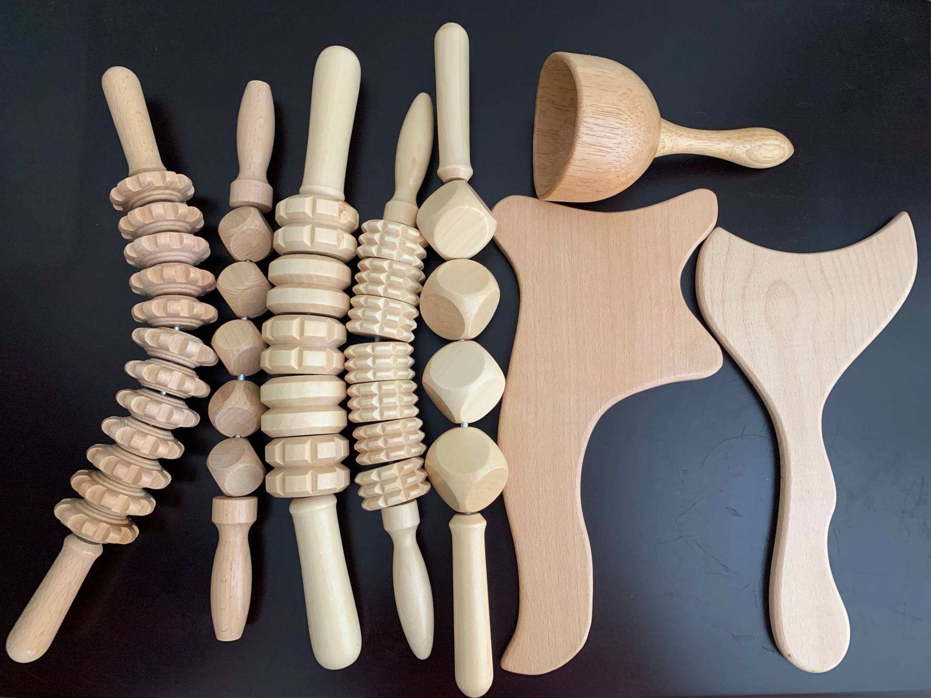 Holztherapie Tools Set, Anti-Cellulite, Maderoterapia 8 Stück von Etsy - SuperPositionCrafts