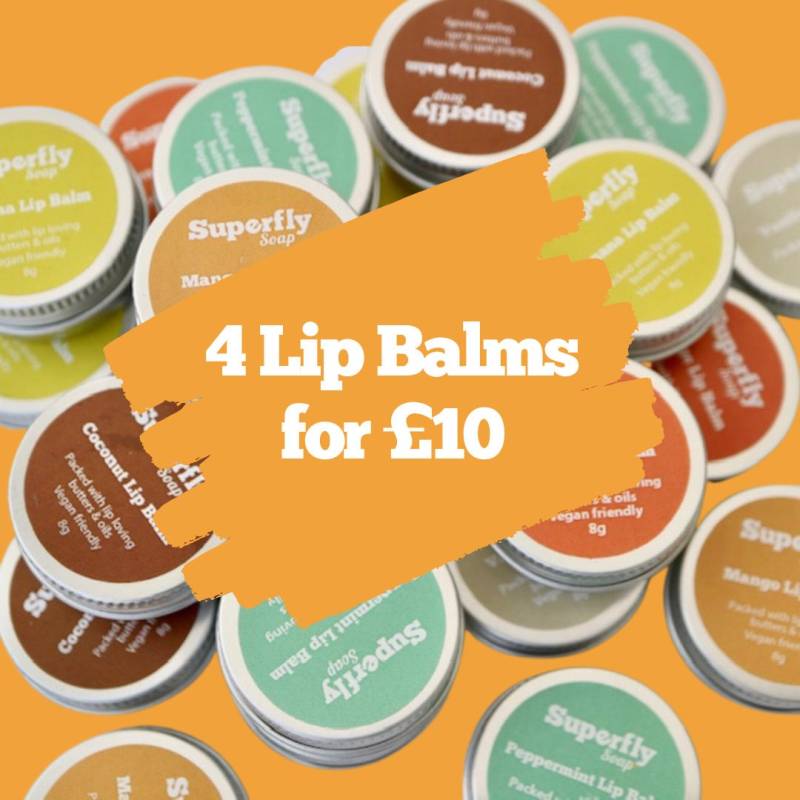 Vier Lippenbalsam Rabatt/Handgefertigter Natürliche Vegan Artisan Superfly Seife von Etsy - SuperflySoap