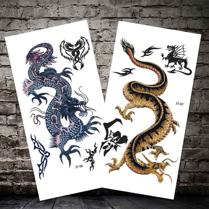 Supperb® 2-Blatt Drachen Tattoos von Etsy - SupperbTattoos