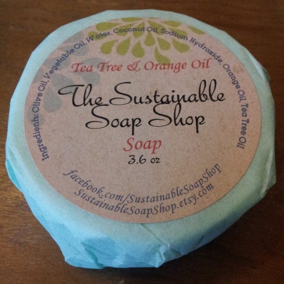 Tea Tree Orange Ölseife Kaltverfahren Bar Dekoratives Bad von Etsy - SustainableSoapShop
