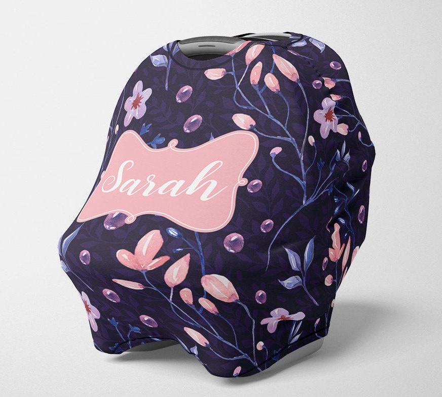 Personalisierter Autositzbezug, Mädchen Dehnbarer Autositz Baldachin, Blumen 4 in 1 Abdeckung, Pflegebezug von Etsy - SweetBabyDays