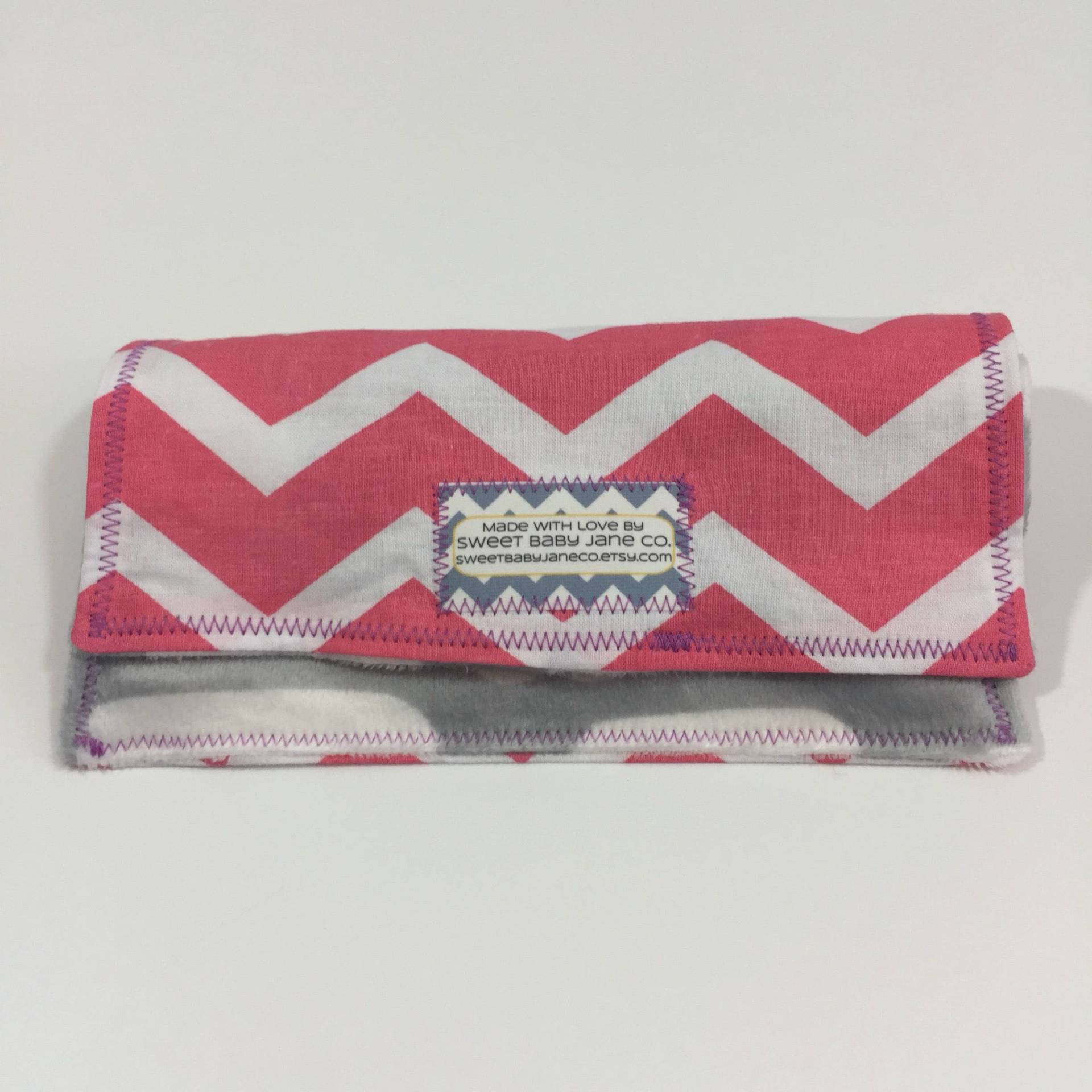 Fröhliches Chevron Minky Spucktuch - Baby-Dusche-Geschenk Mess Rag Rosa Baby von Etsy - SweetBabyJaneCo
