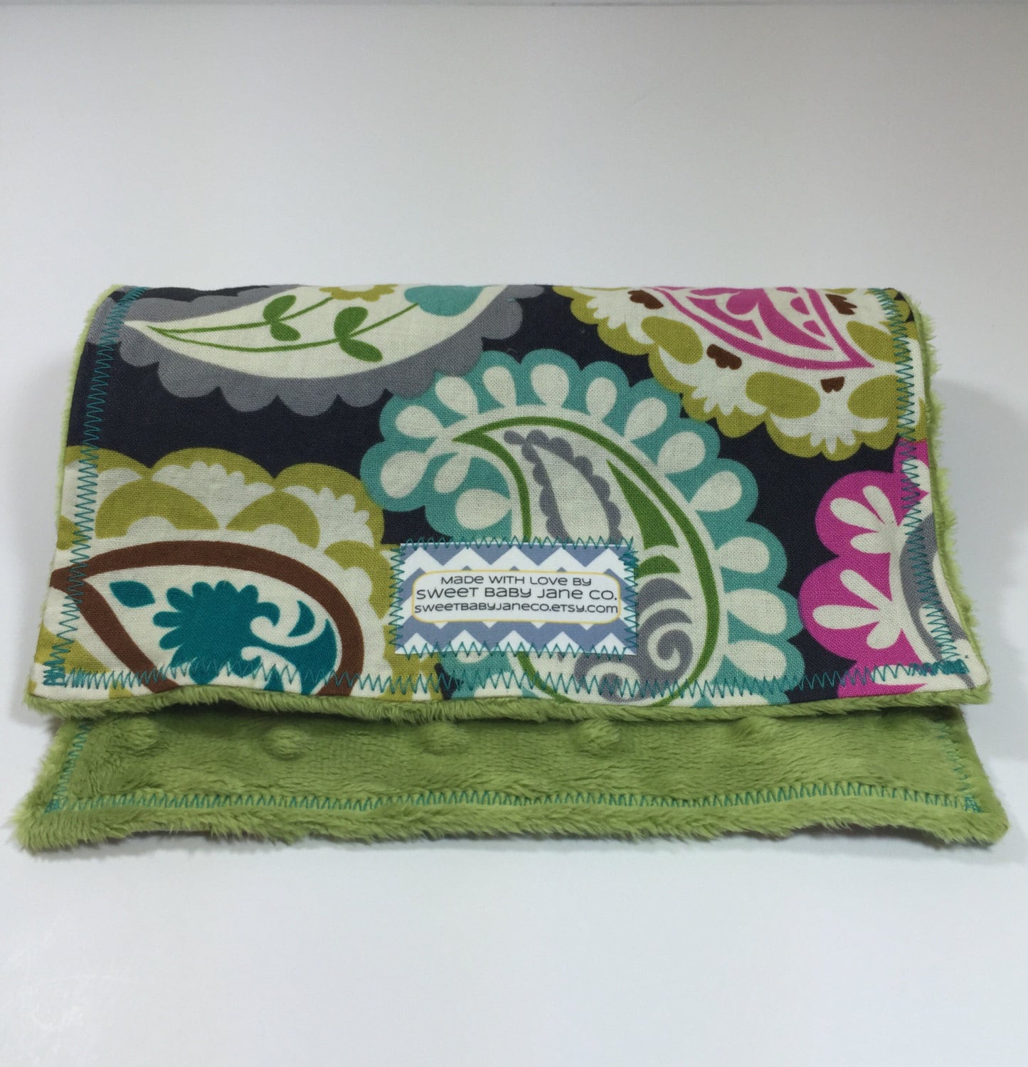 Hübsches Paisley Minky Spucktuch - Baby-Dusche-Geschenk Mess Rag Baby von Etsy - SweetBabyJaneCo