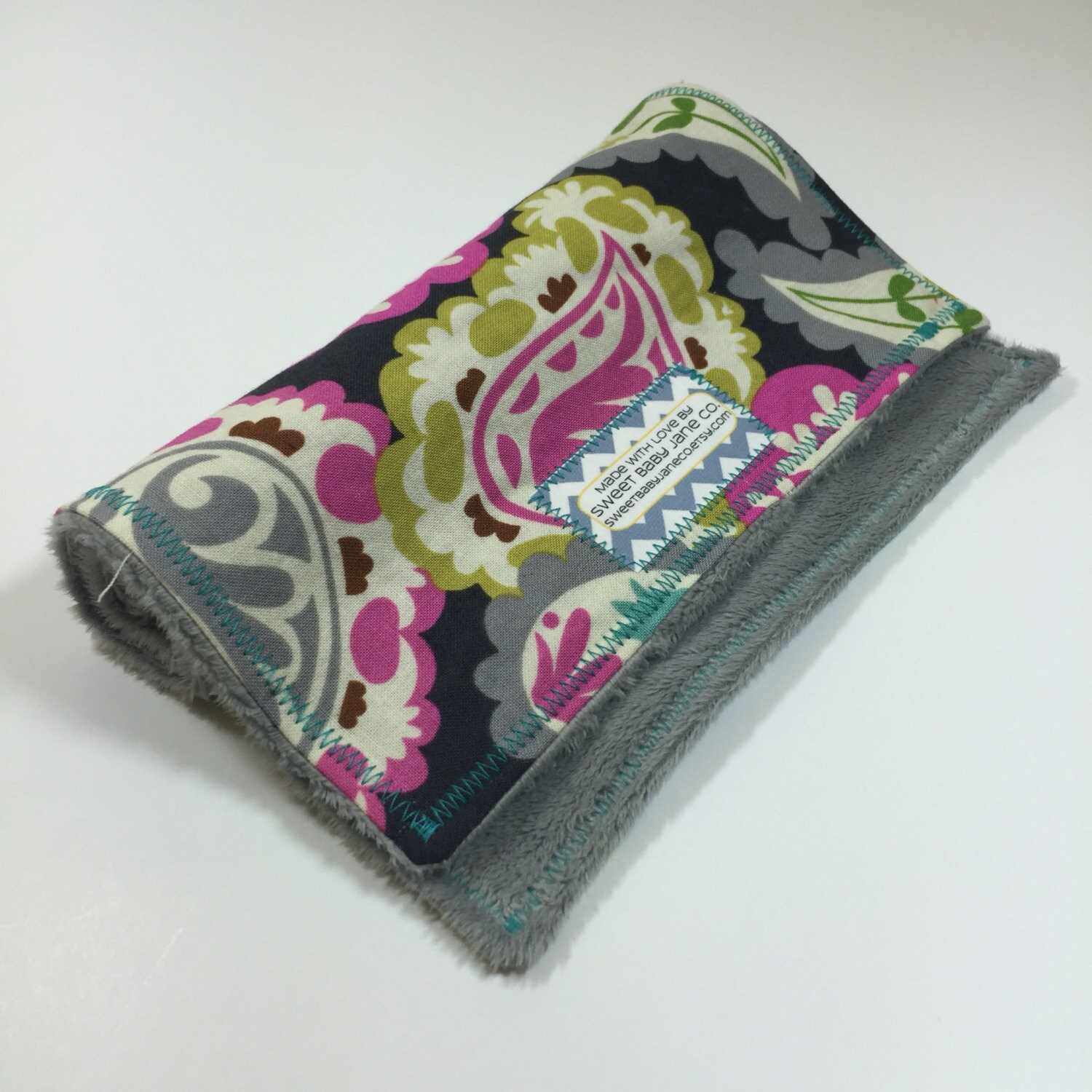 Hübsches Paisley Minky Spucktuch - Baby-Dusche-Geschenk Mess Rag Baby von Etsy - SweetBabyJaneCo