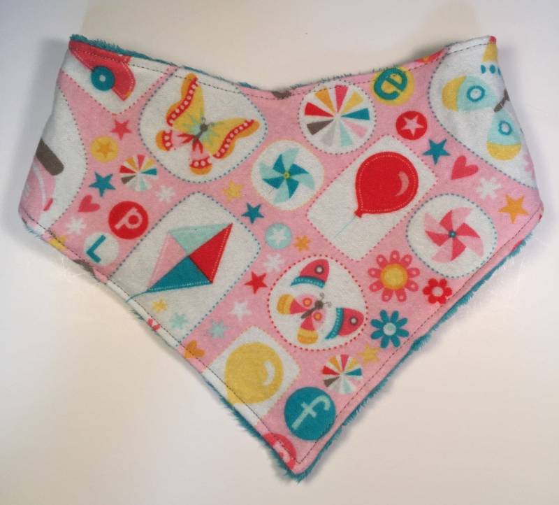 Wendbares Minky Lätzchen Sommerzeit Print-Bandana Für Mädchen von Etsy - SweetBabyJaneCo