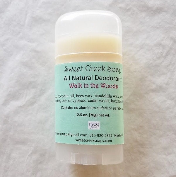 Natürlicher Deodorant, Walk in The Woods, 125 G. Stock von Etsy - SweetCreekSoap