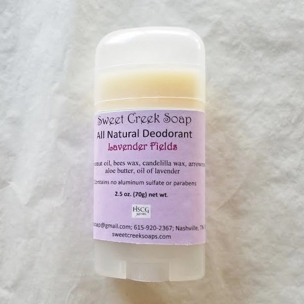 Natural Deodorant, Lavendelfelder, 70 Ml. Kleben Natural Deodorant, Lavendelfelder, 70 Ml. Kleben von Etsy - SweetCreekSoap