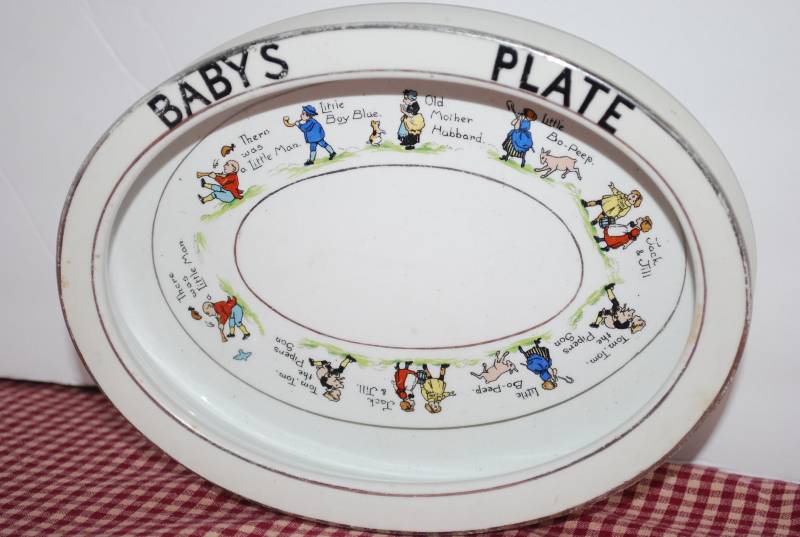 Antiker Babyteller, Kinderzimmer-Rythmes-Porzellanschale Aus Den 1950Er Jahren von Etsy - SweetPeaVintageTwo