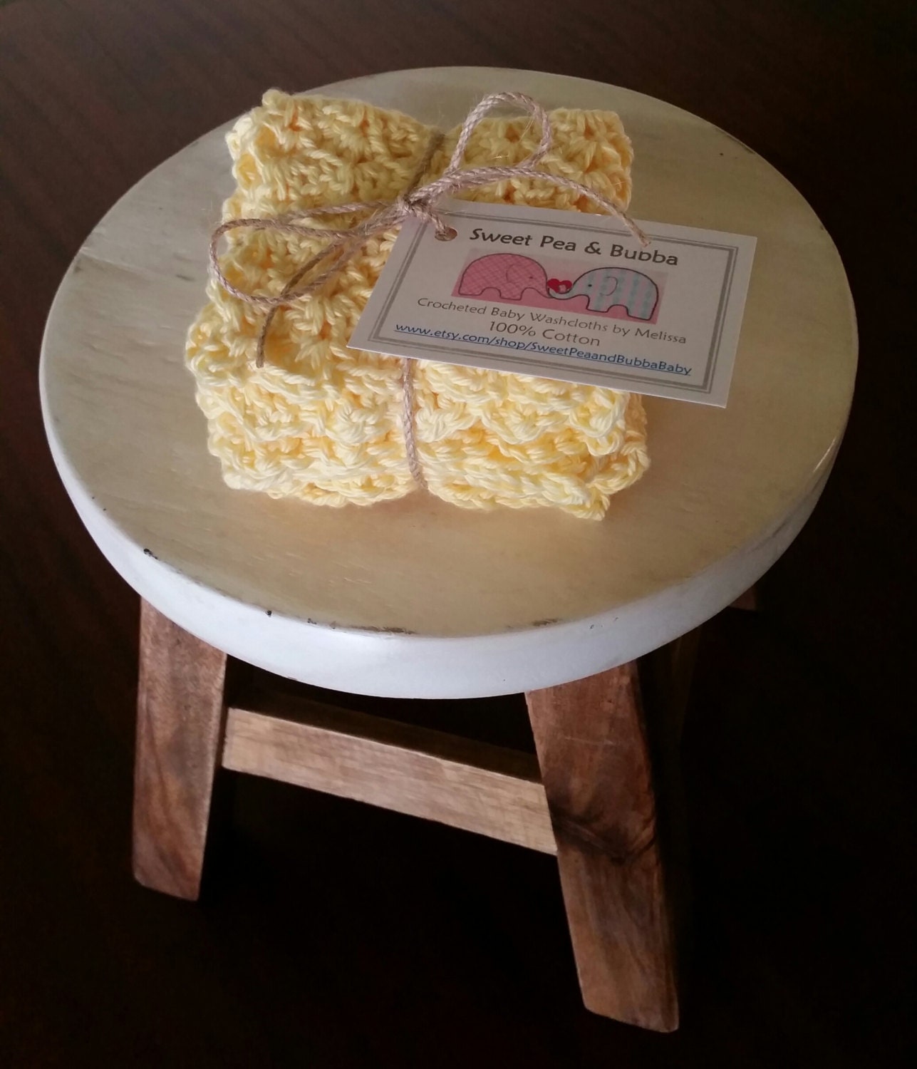 Butterblume Gehäkelte Baby-Waschlappen | 3Er-Set von Etsy - SweetPeaandBubbaBaby