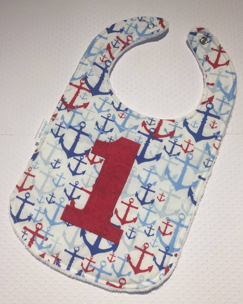 Maritimer Anker Erster Geburtstag Lätzchen Maritimer Anker Erster Geburtstag Lätzchen von Etsy - SweetsforReese