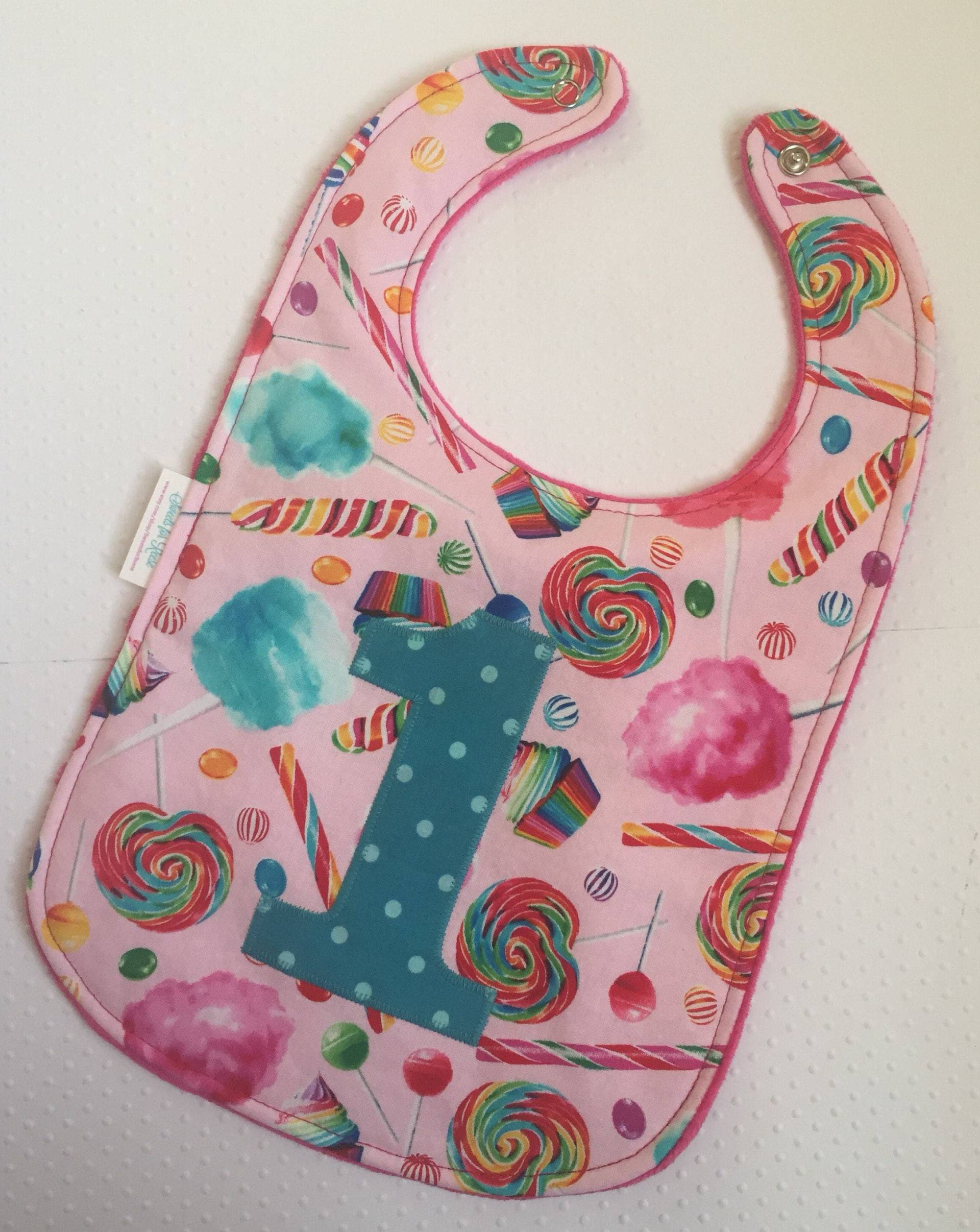 Süßigkeit Ersten Geburtstag Lätzchen, One-Derland, Candyland, Lutscher von Etsy - SweetsforReese