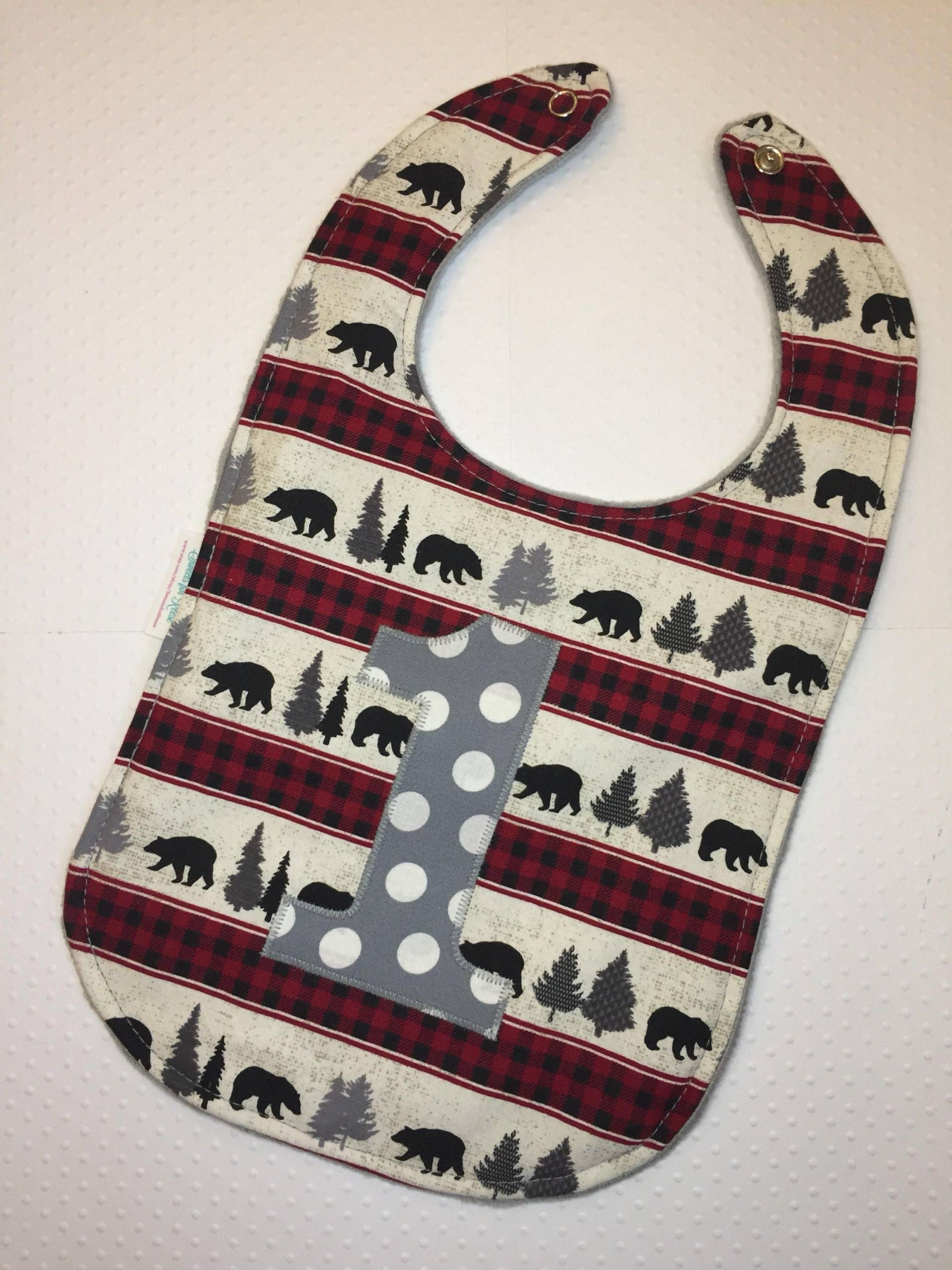 Wild One Bear Ersten Geburtstag Lätzchen, Wildnis, Wald, Schwarzbär von Etsy - SweetsforReese