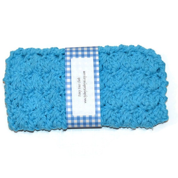 Gehäkeltes Geschirrtuch, Ausgefallenes Gesichtstuch, Türkis, Spa Waschlappen, Waschtuch, Facewasher von Etsy - SydneyKathryns