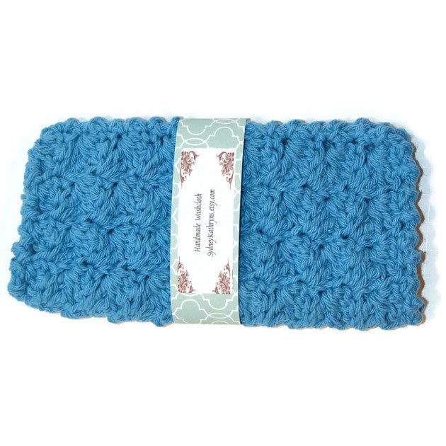Gehäkeltes Geschirrtuch, Spa Waschlappen, Fancy Gesichtstuch, Blauer Gehäkeltes Waschtuch, Facewasher von Etsy - SydneyKathryns