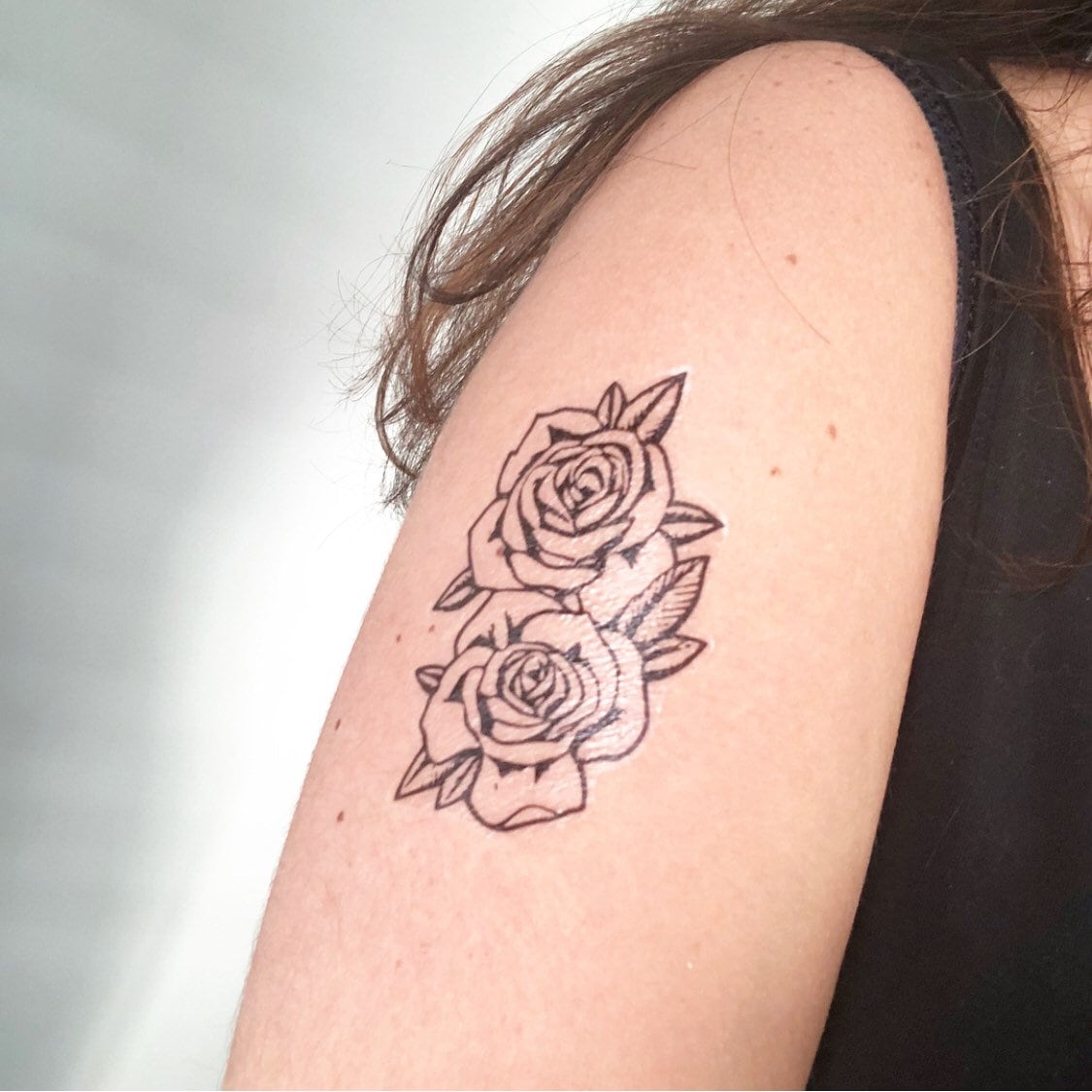 Doppelte Rose | 2Er-Set - Temporäres Tattoo Doppelte Rose | 2Er-Set - Temporäres Tattoo von Etsy - TATTOODAY