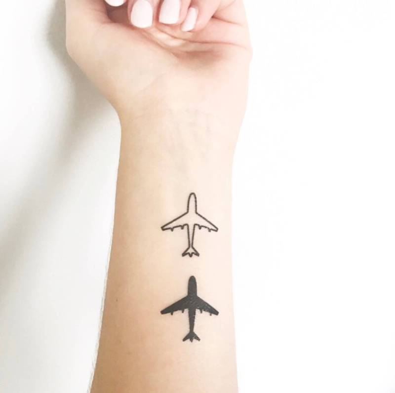 Flugzeug | 2Er Set - Temporäres Tattoo Flugzeug | 2Er Set - Temporäres Tattoo von Etsy - TATTOODAY