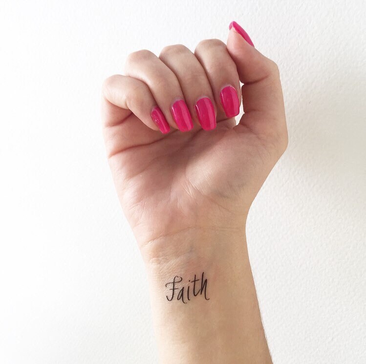 Glaube - Temporäres Tattoo | 2Er- Oder 4Er-Set von Etsy - TATTOODAY