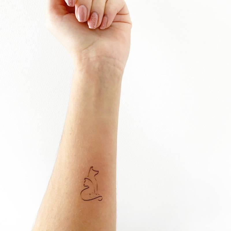 Katzenhund | 2Er Set - Temporäres Tattoo Katzenhund | 2Er Set - Temporäres Tattoo von Etsy - TATTOODAY