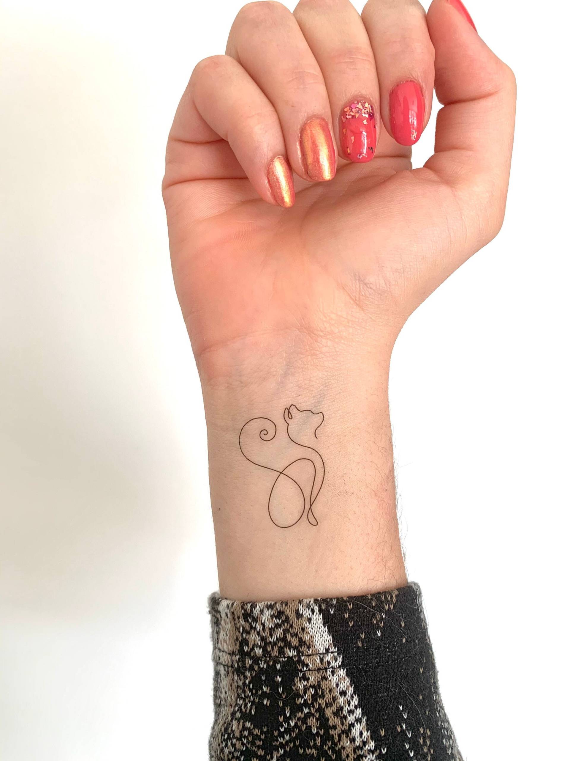Katzenwirbel | 2Er-Set - Temporäres Tattoo Katzenwirbel | 2Er-Set - Temporäres Tattoo von Etsy - TATTOODAY