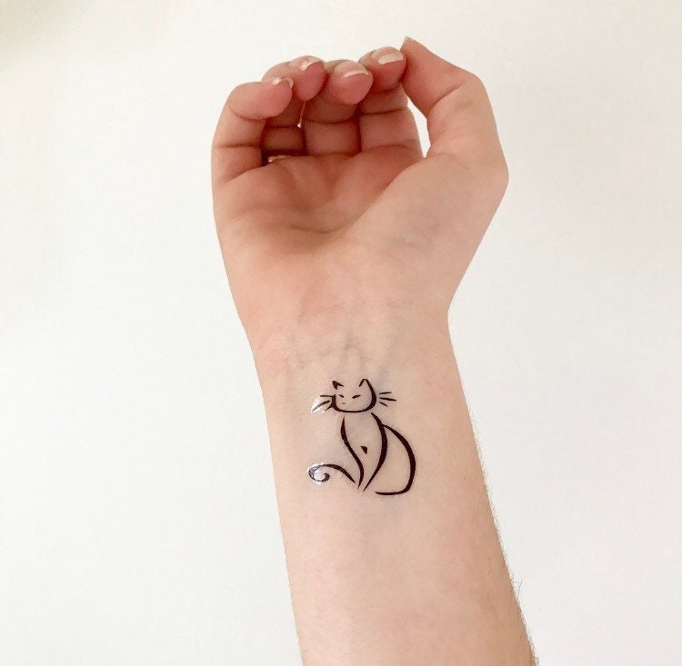 Kitty Cat | 2Er-Set - Temporäres Tattoo Kitty Cat | 2Er-Set - Temporäres Tattoo von Etsy - TATTOODAY