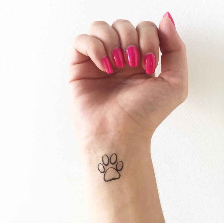 Pfote | 2Er-Set - Temporäres Tattoo von Etsy - TATTOODAY